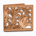 ‘’ JADAN  “ | IRON SPUR WESTERN CO. MEN BI FOLD WESTERN TOOLED LEATHER WALLET