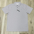ARIAT MEN’S ALL OVER PRINT FITTED WHITE SOUTHWEST TRIANGLE POLO | 10073433