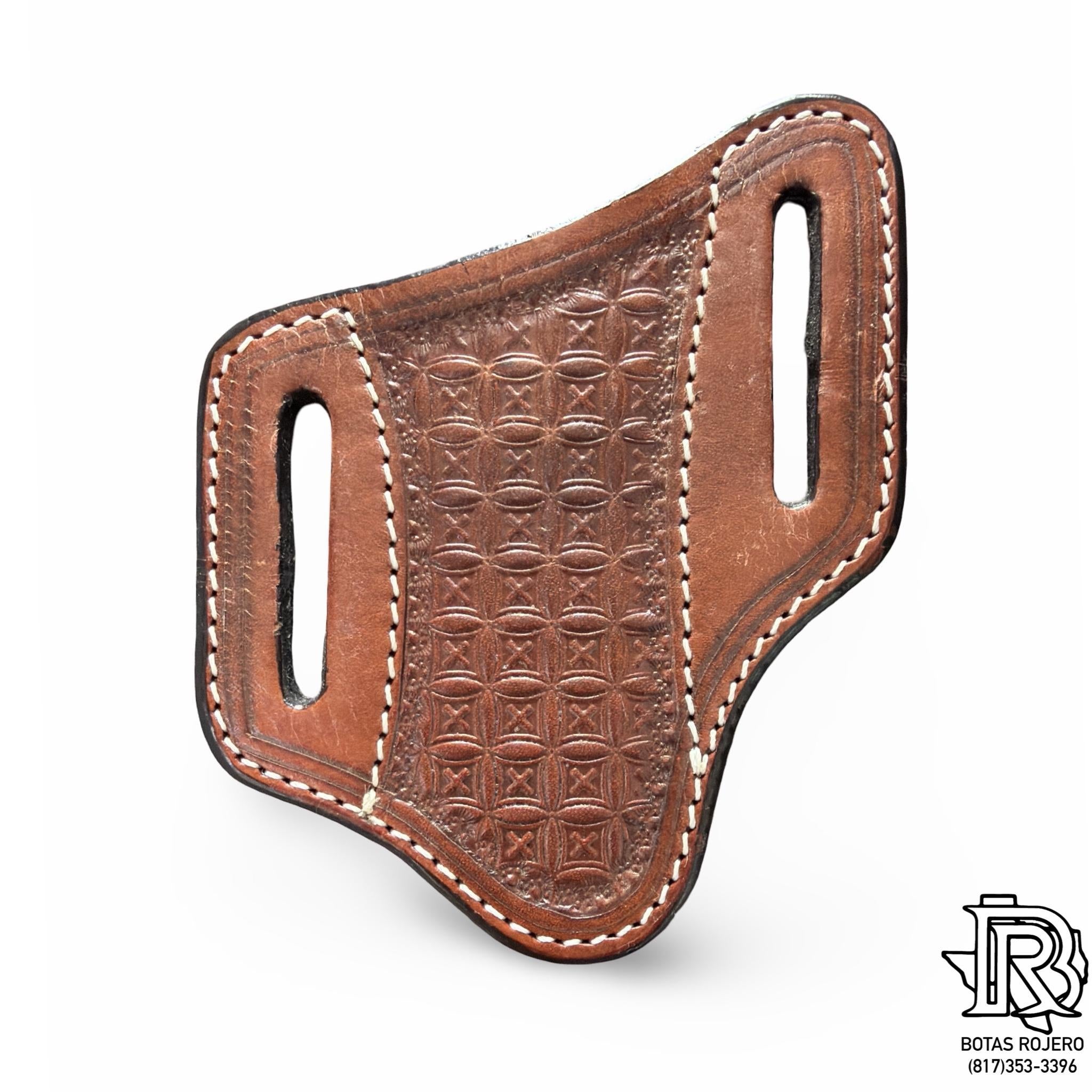 Ranger Tooled Leather Belt Knife Sheath KS-11
