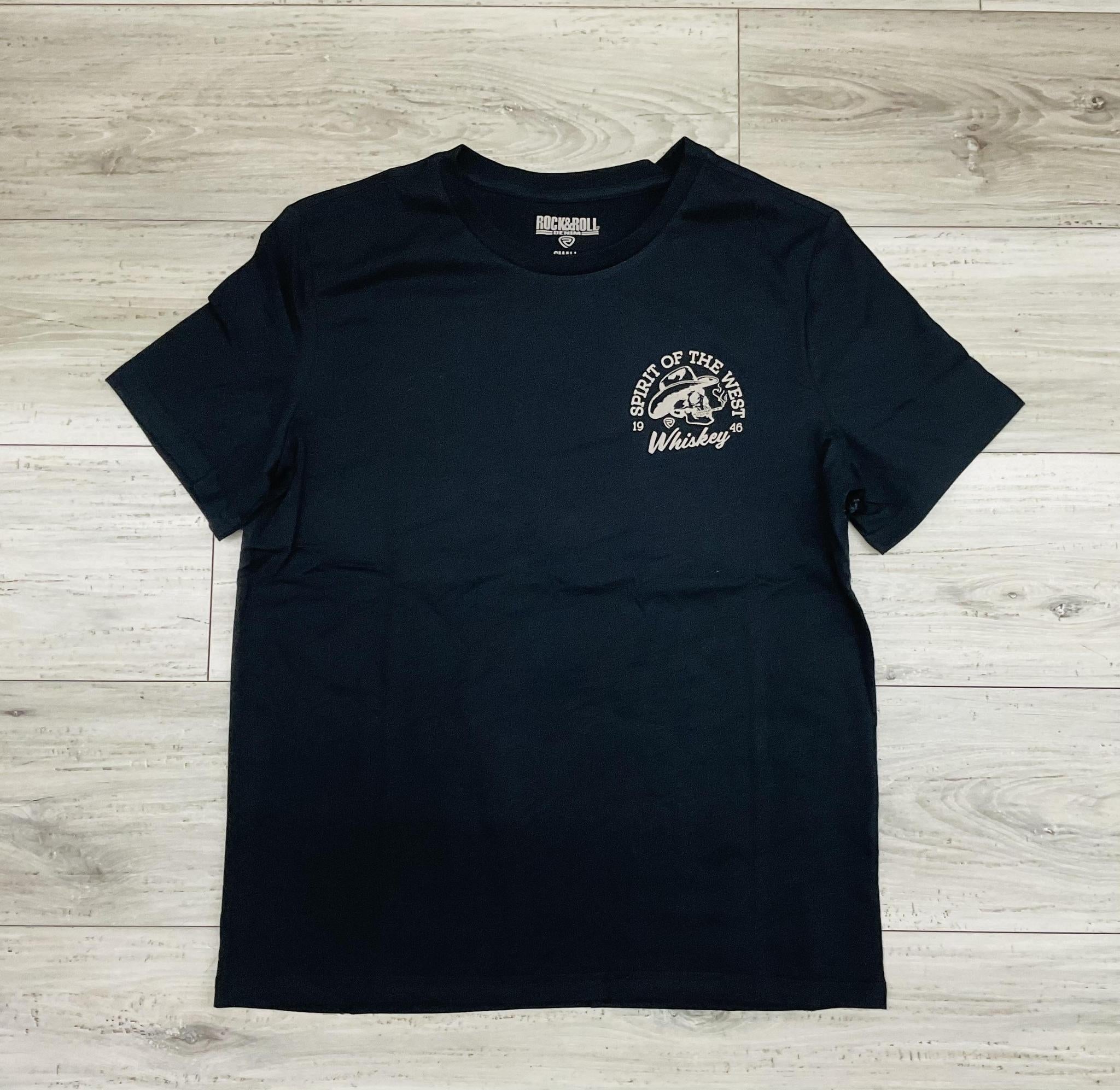 ROCK & ROLL BLACK WHISKEY GRAPHIC T-SHIRT | BU21T09854