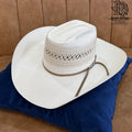 “ SAN ANGELO “ | IRON SPUR WESTERN OPEN CROWN STRAW HAT 4 1/4 Inch Brim #7