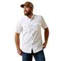 Mens ariat fitted  Venttek western short sleeve white shirt | 10045037