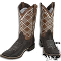 “ Clint “ | Men Western Square Toe Boots Leather Dark Brown