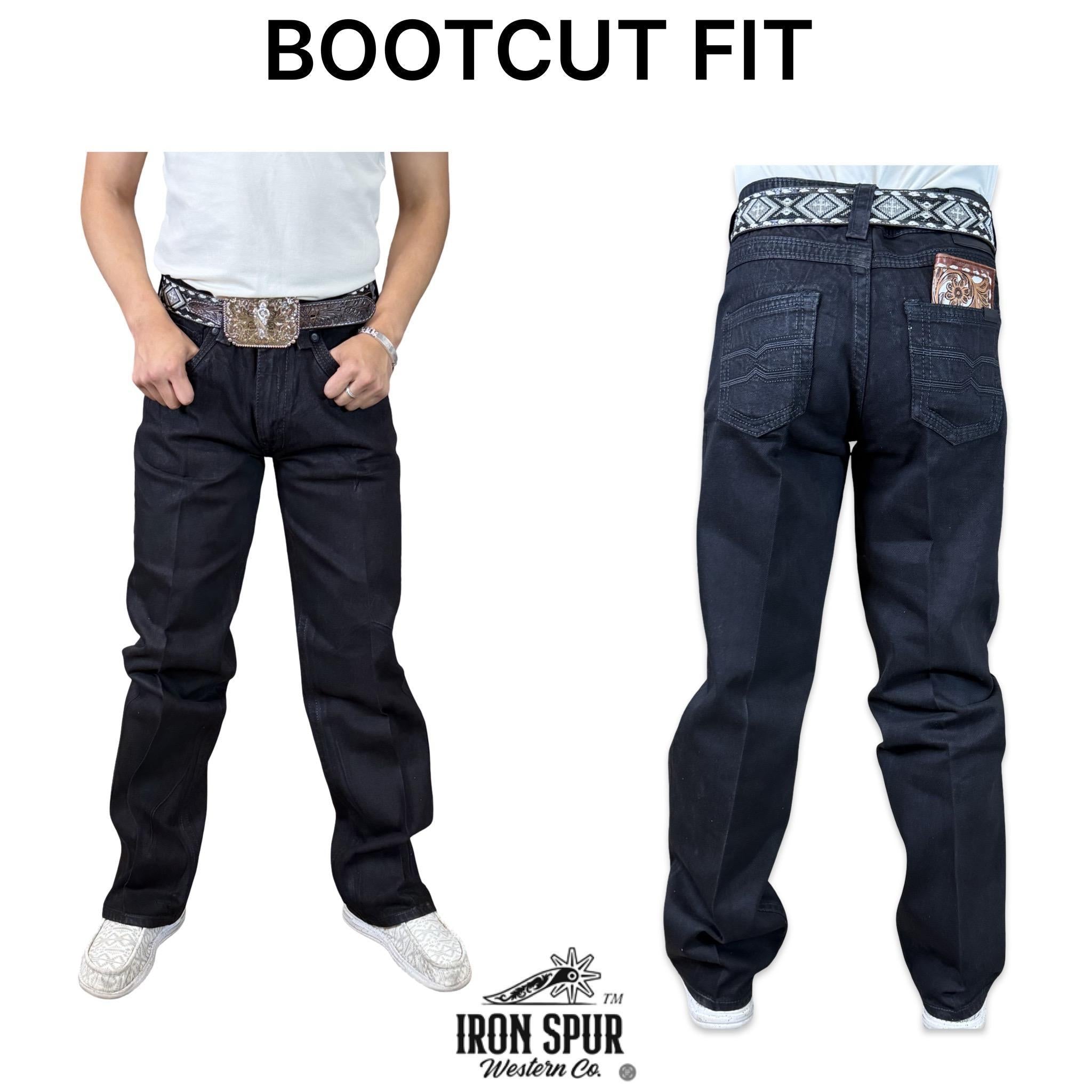 04 | BOOTCUT IRON SPUR BLACK MEN WESTERN JEANS