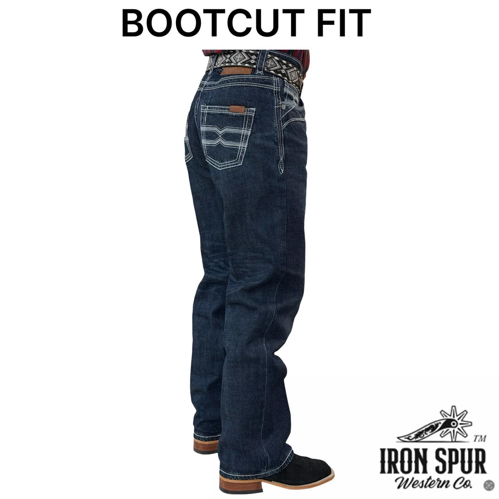 04 | BOOTCUT IRON SPUR DARK BLUE WESTERN MEN JEAN