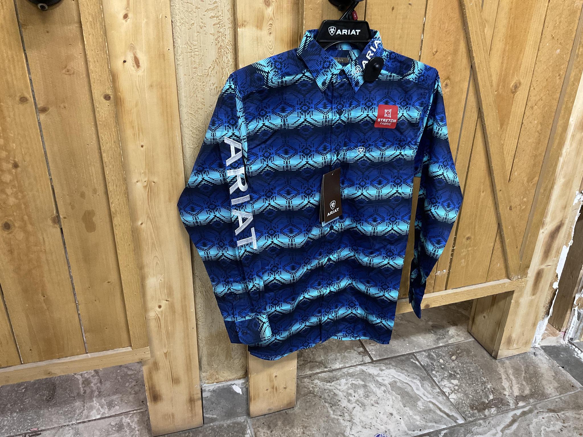 MENS TEAM MAISON CLASSIC LONG SLEEVE ARIAT SHIRT OLYMPIAN BLUE | 10041782