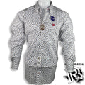 CINCH SHIRT | WHITE GEO PRINT LONG SLEEVE MEN SHIRT