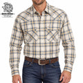 Ariat Mens Pro Elias long sleeve beige shirt | 10051311