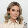 GREEN MARBLE WOMEN’S EARRINGS
