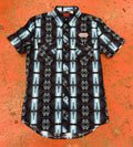 Mens short sleeve woven snap teal rock & roll | RRMS1SR0Q1
