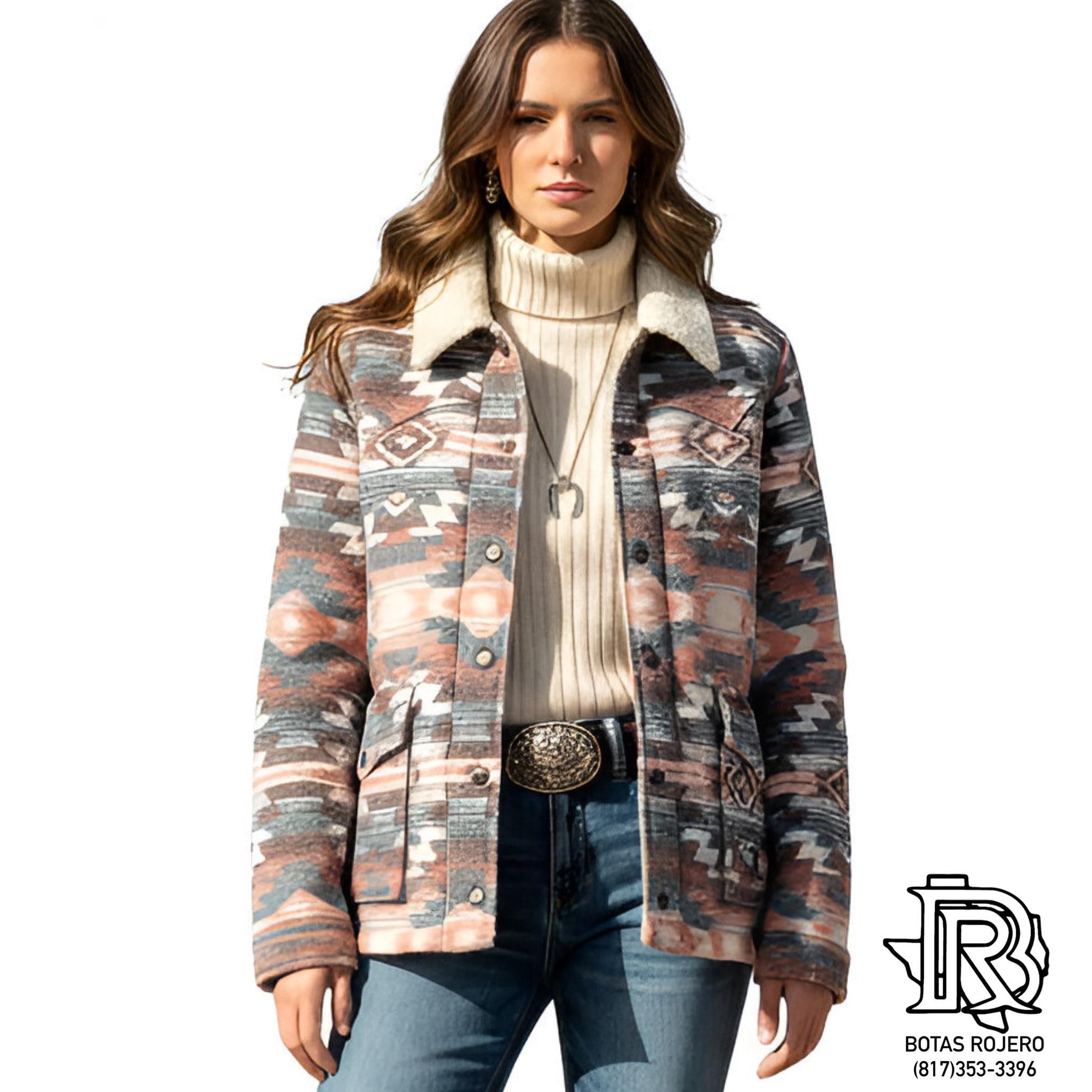 “ Malia “ | WOMEN WRANGLER JACKET GRIZZLY AZTEC PINK 112317279