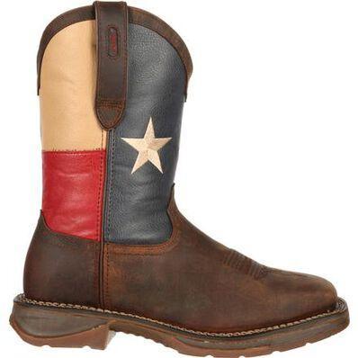 DURANGO STEEL TOE | TEXAS FLAG MEN WESTERN WORK BOOTS  DB021