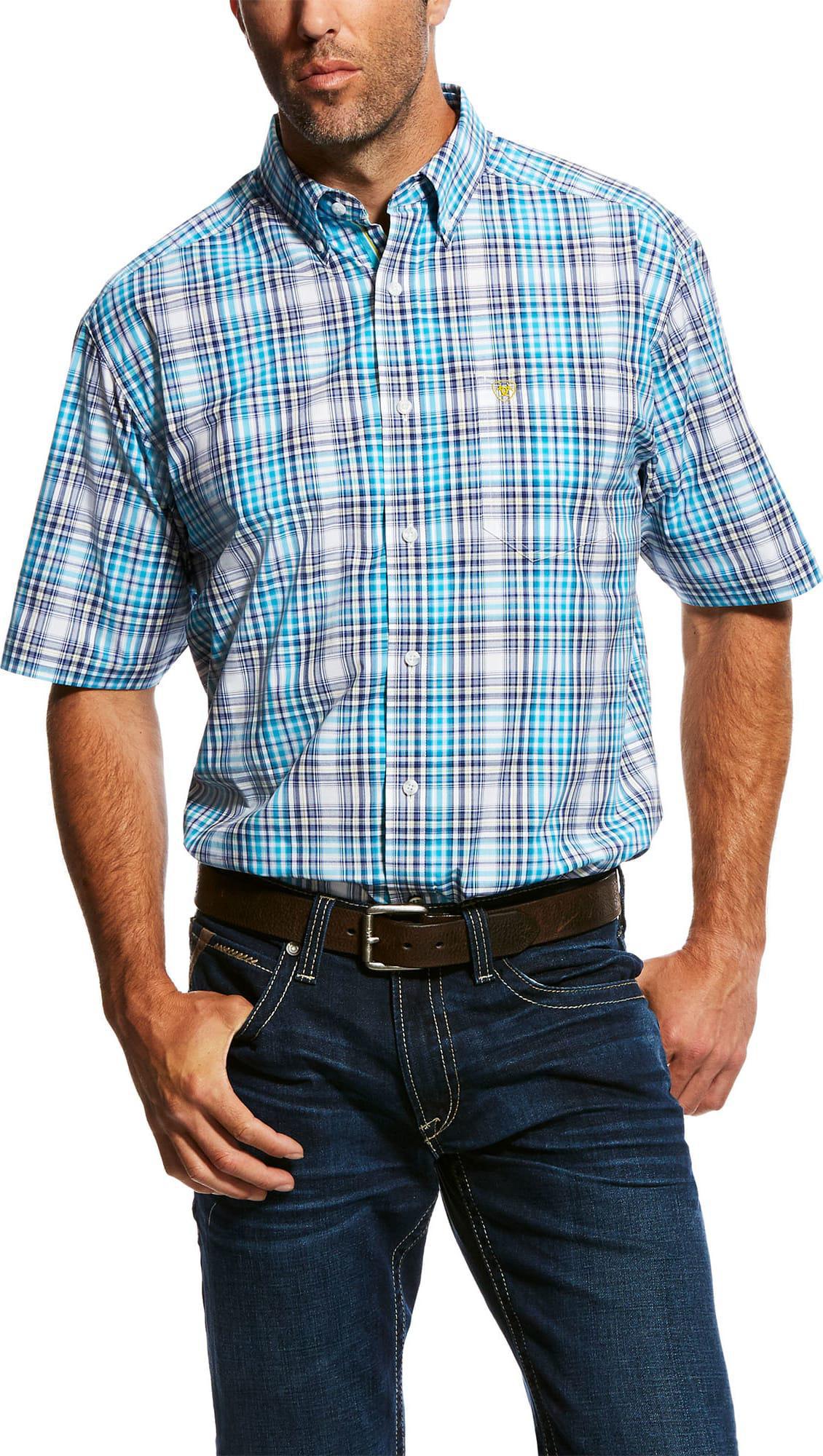 MENS ARIAT NATHANS SHORT SLEEVE SHIRT PERF SHIRT MULTI 10026613