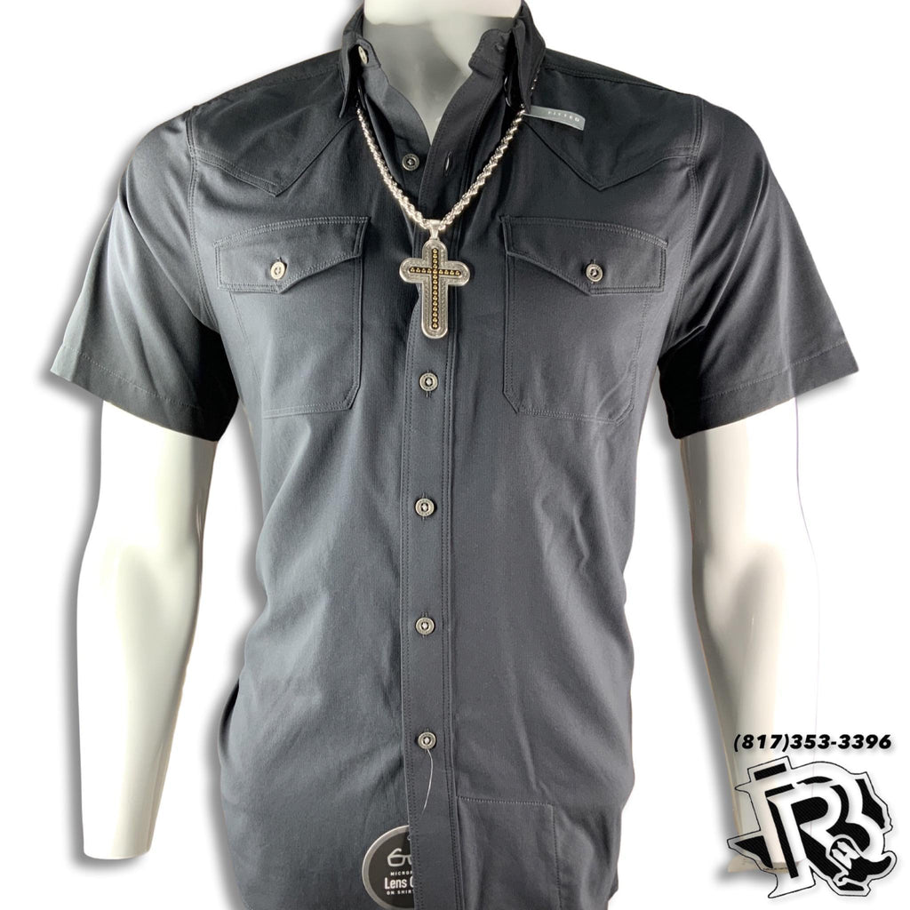 “ Adam “ | MEN'S VENTTEK WESTERN FITTED SNAP BLACK 10039572