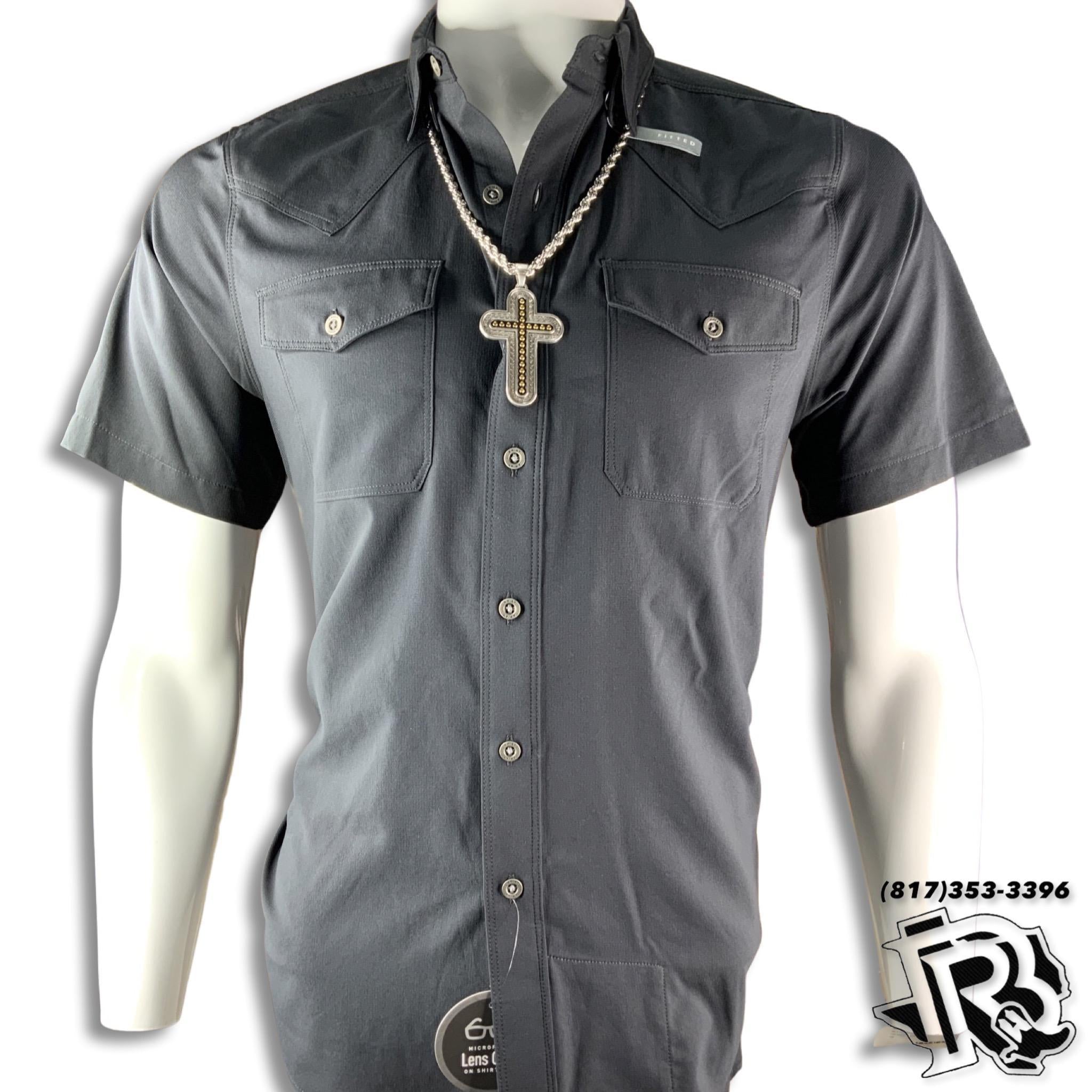 “ Adam “ | MEN'S VENTTEK WESTERN FITTED SNAP BLACK 10039572