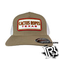 Hooey Cactus Ropes Tan and White Flexfit Baseball Cap with Patch CR070