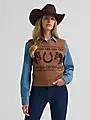 WOMEN'S WRANGLER HORSE SWEATER VEST|112382527