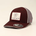 ARIAT MENS FF110 SB LARGE LOGO PATCH BURGUNDY A300004809