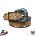 “ TRAVIS “ | IRON SPUR ™️ WESTERN MEN TOOLED LEATHER BELT MAROON