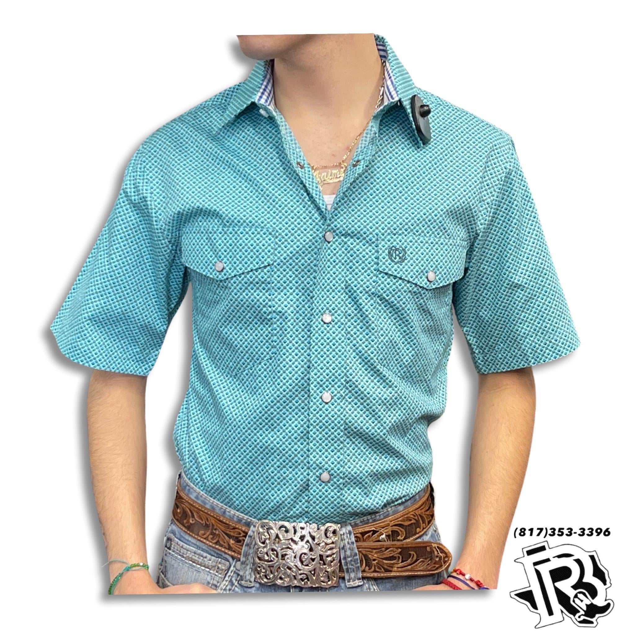 “ Leonidas “ | MENS SHORT SLEEVE SHIRT TURQUOISE  PANDHANDLE  PSMS1SR0LX