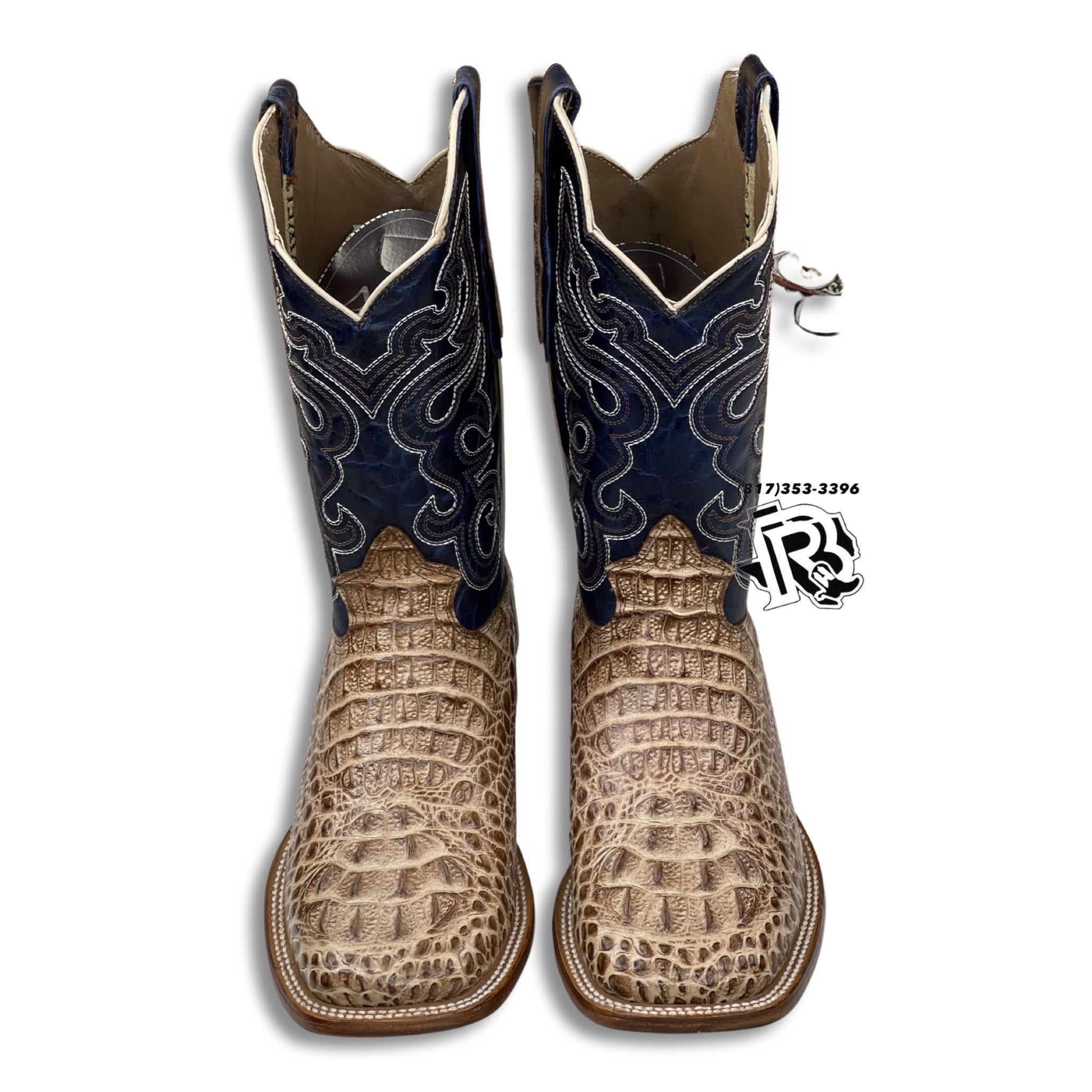 -CAIMAN HORNBACK ORIX PRINT | MEN WESTERN SQUARE TOE BOOTS