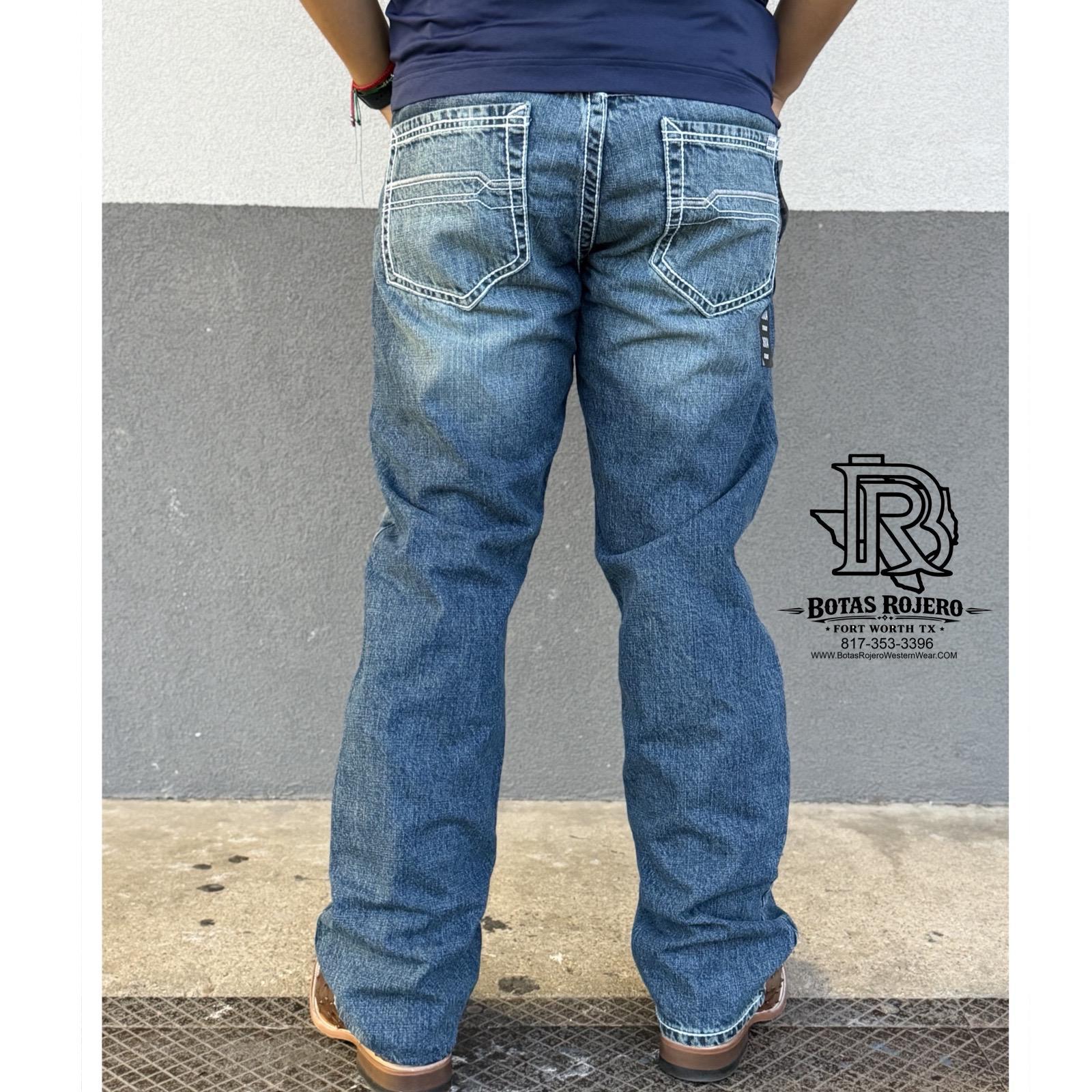01 | STRAIGHT | MED BLUE | IRON SPUR | MEN WESTERN JEANS