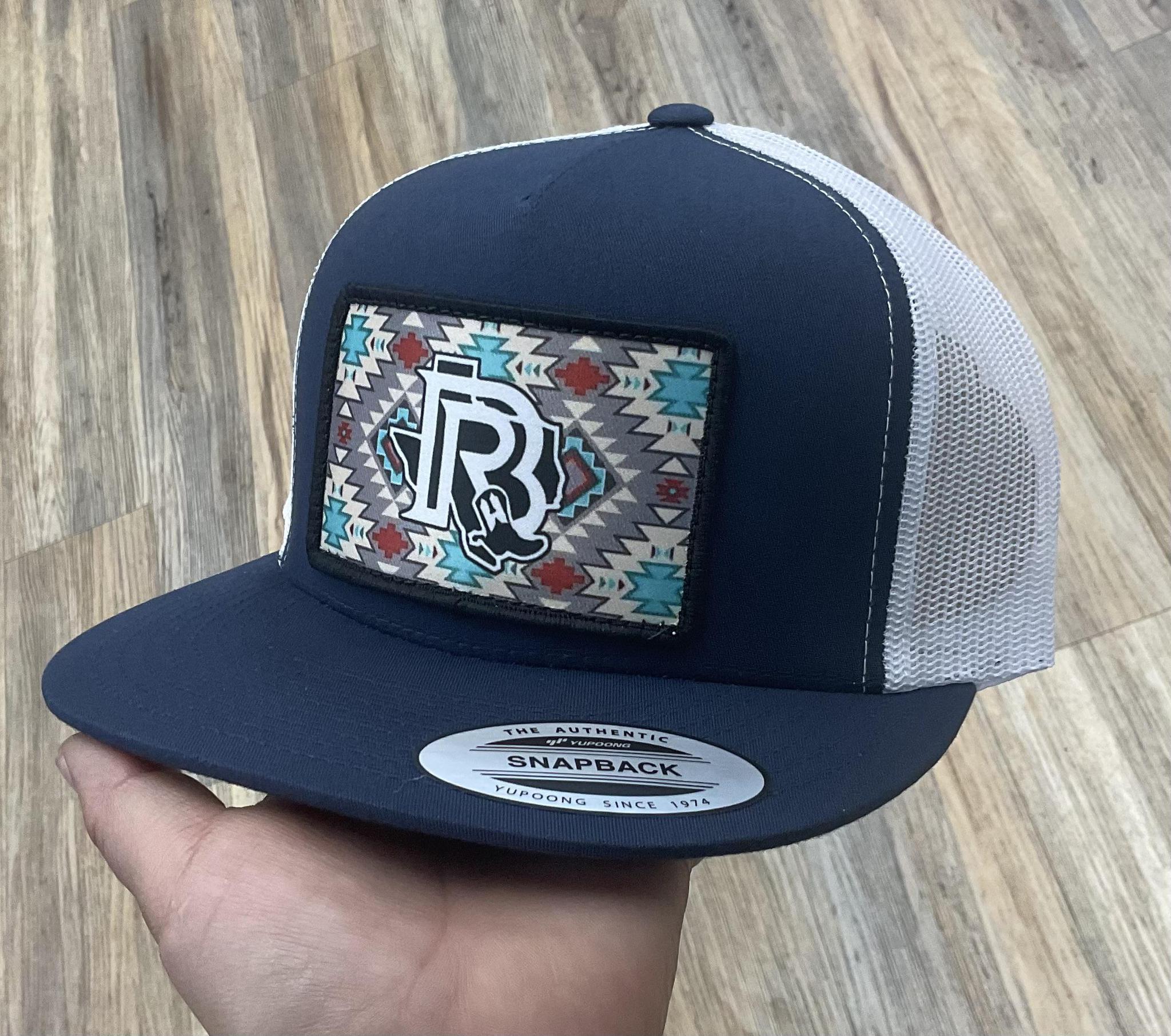 “ Anthony “ | WESTERN CAP BY BR AZTEC WHITE AND NAVY