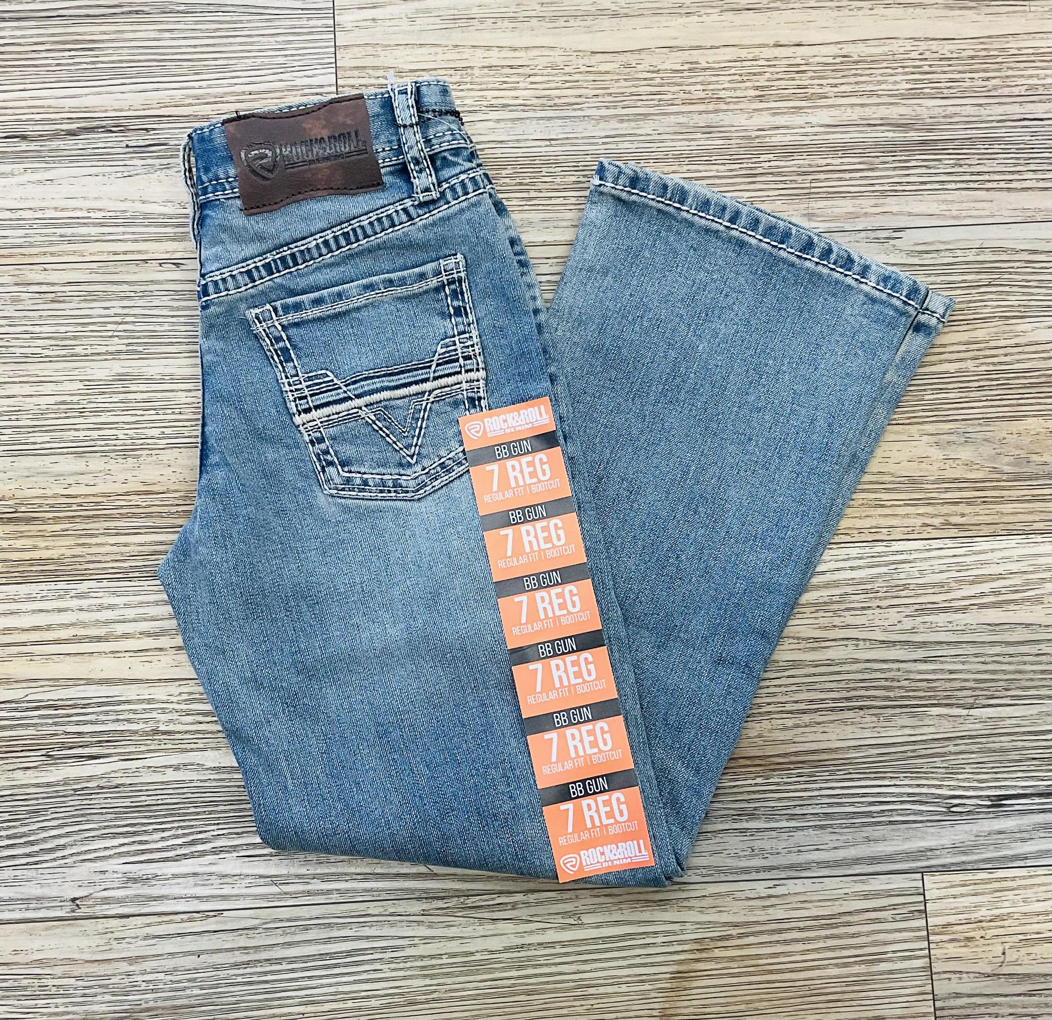 Boys Rock & Roll Two tone rope light vintage bootcut  Jeans | BB0BD04248 Orange Label