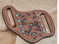 KNIFE SHEATH PIERCED BUCK LACE EDGE TURQUOISE 1806033