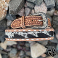 “ LEO ’’ |  IRON SPUR ™️ MENS BLACK COWHIDE WESTERN BELT 1.75 INCH