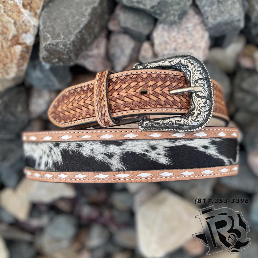 “ LEO ’’ |  IRON SPUR ™️ MENS BLACK COWHIDE WESTERN BELT 1.75 INCH