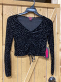 WOMENS VELVET TOP BLACK ROCK & ROLL | RRWT52R04A