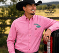 MEN’S PLATINI BUTTON UP PINK LONG SLEEVE SHIRT CTL11055