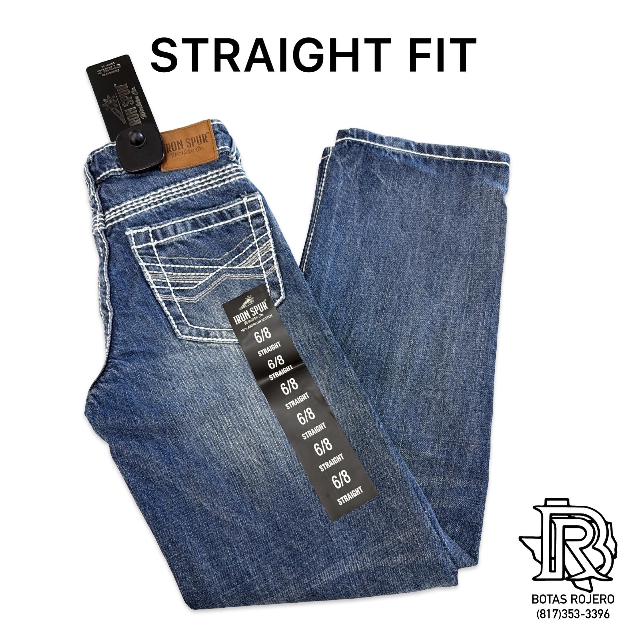 02 KIDS | STRAIGHT | DARK WASH | IRON SPUR | KIDS WESTERN JEANS