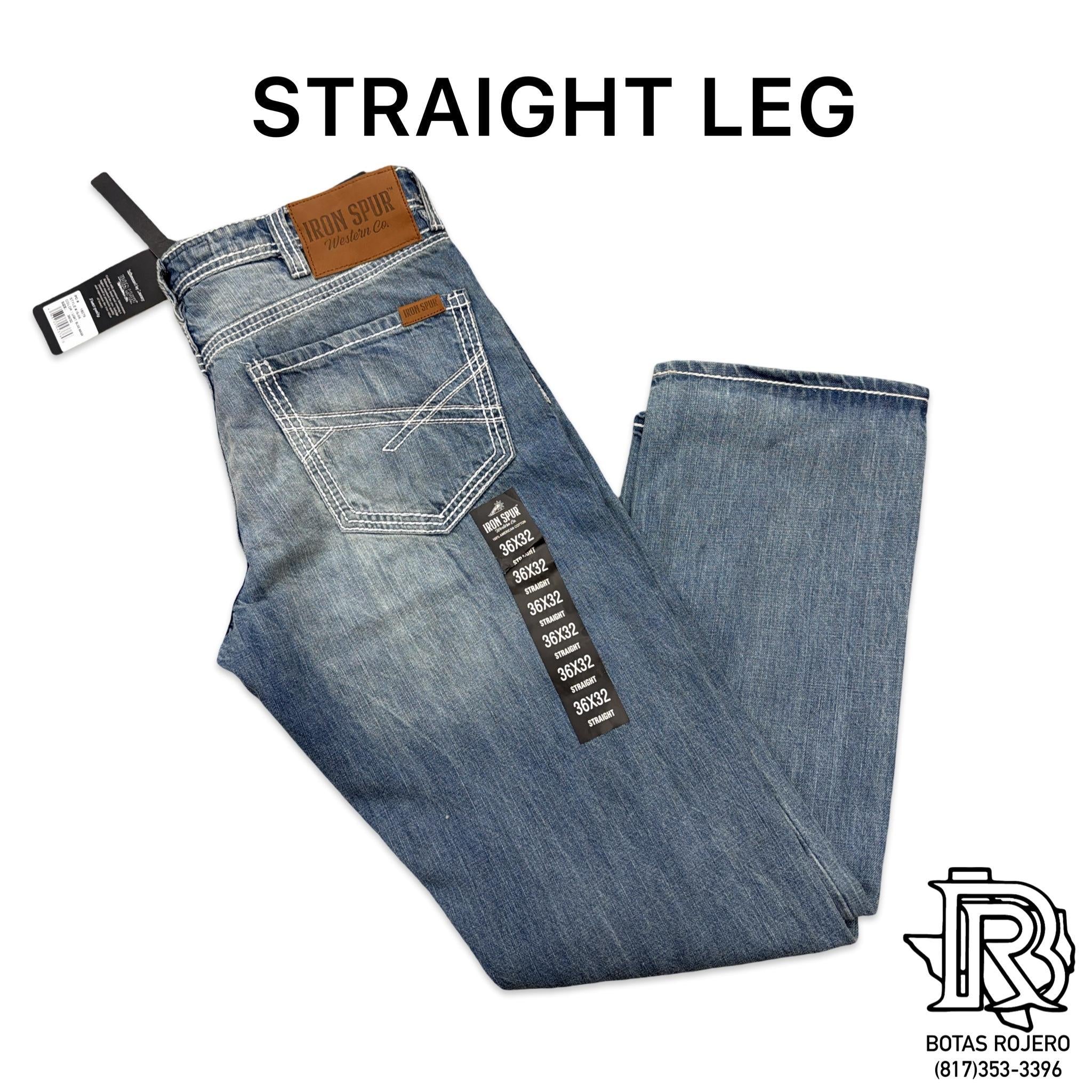 06 | Iron Spur Men’s Straight-Leg Western Jeans – Light Blue