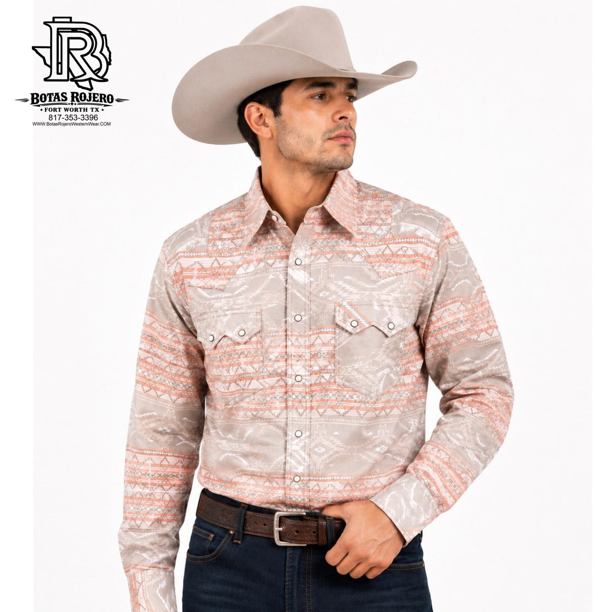 “ FROST “ | MEN’S LONG SLEEVE SNAP BUTTON SOUTHERN WESTERN DESIGN