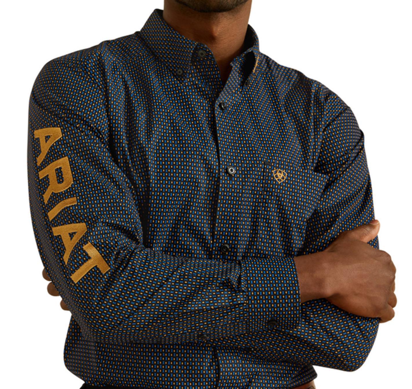 ARIAT MEN’S TEAM PORTLAND FITTED DARK BLUE  SHIRT | 10062254