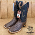 “ KEVIN “  CAIMAN HORN BACK CHOCOLATE MEN SQUARE TOE WESTERN BOOTS