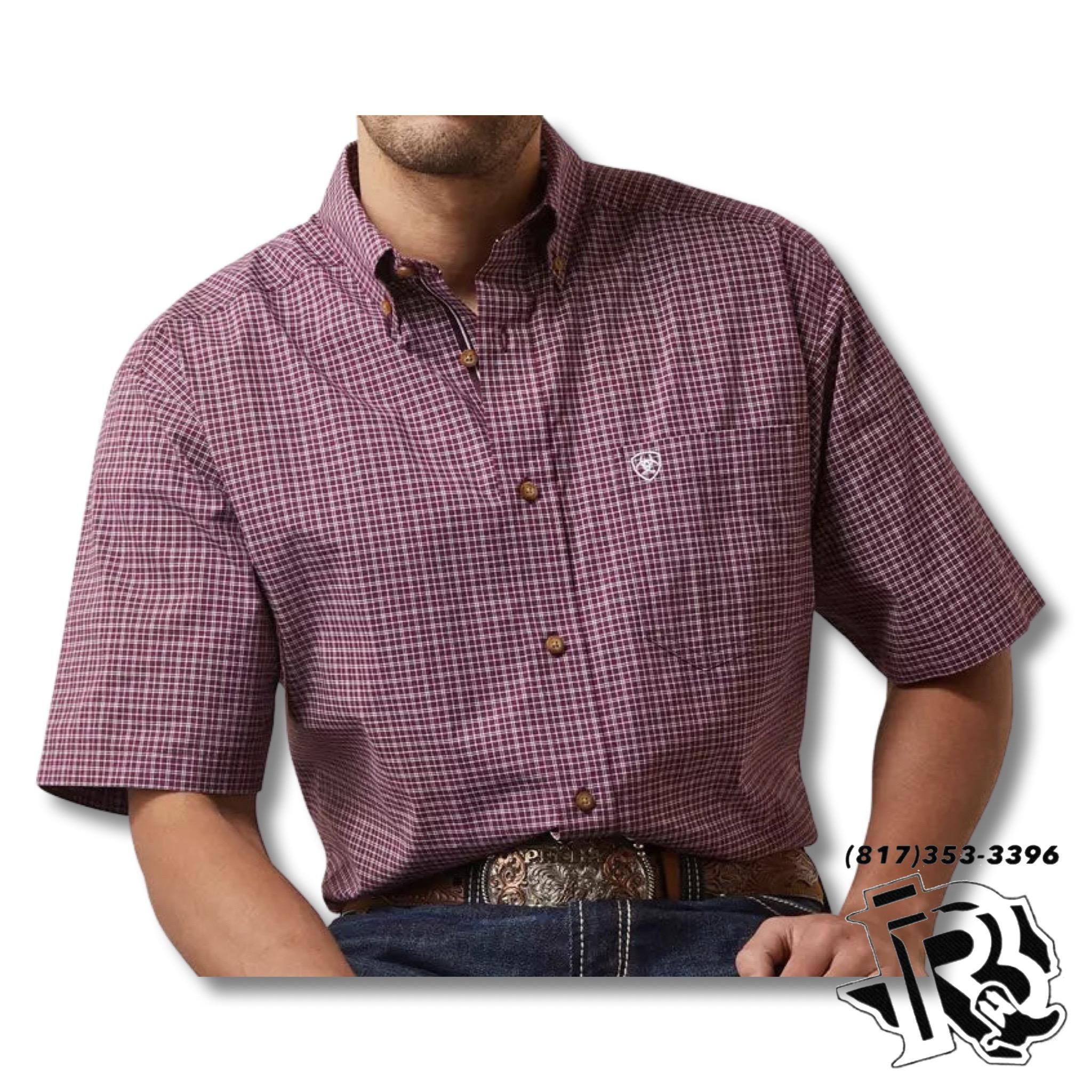 DAKARI PRO SERIES CLASSIC FIT SHORT SLEEVE SHIRT IN RED PLAID BY ARIAT |10043910