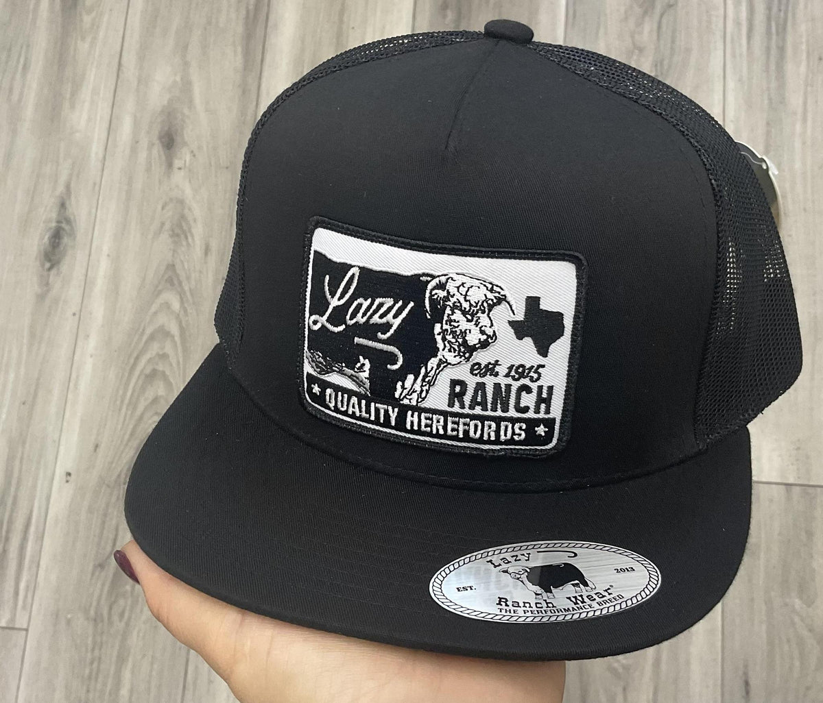 Lazy J Ranch Black Legado Classic Five Panel Trucker Hat