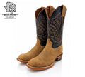 CUTTER TOE ‘’HENRY’’ ROUGH OUT BROWN MEN’S WESTERN BOOTS
