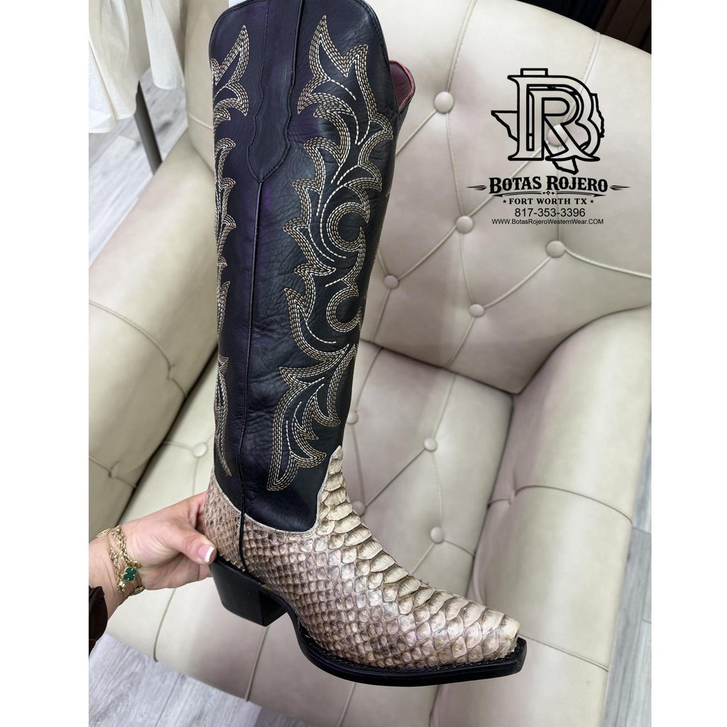 ORIGINAL PYTHON CREAM WOMEN WESTERN BOOTS
