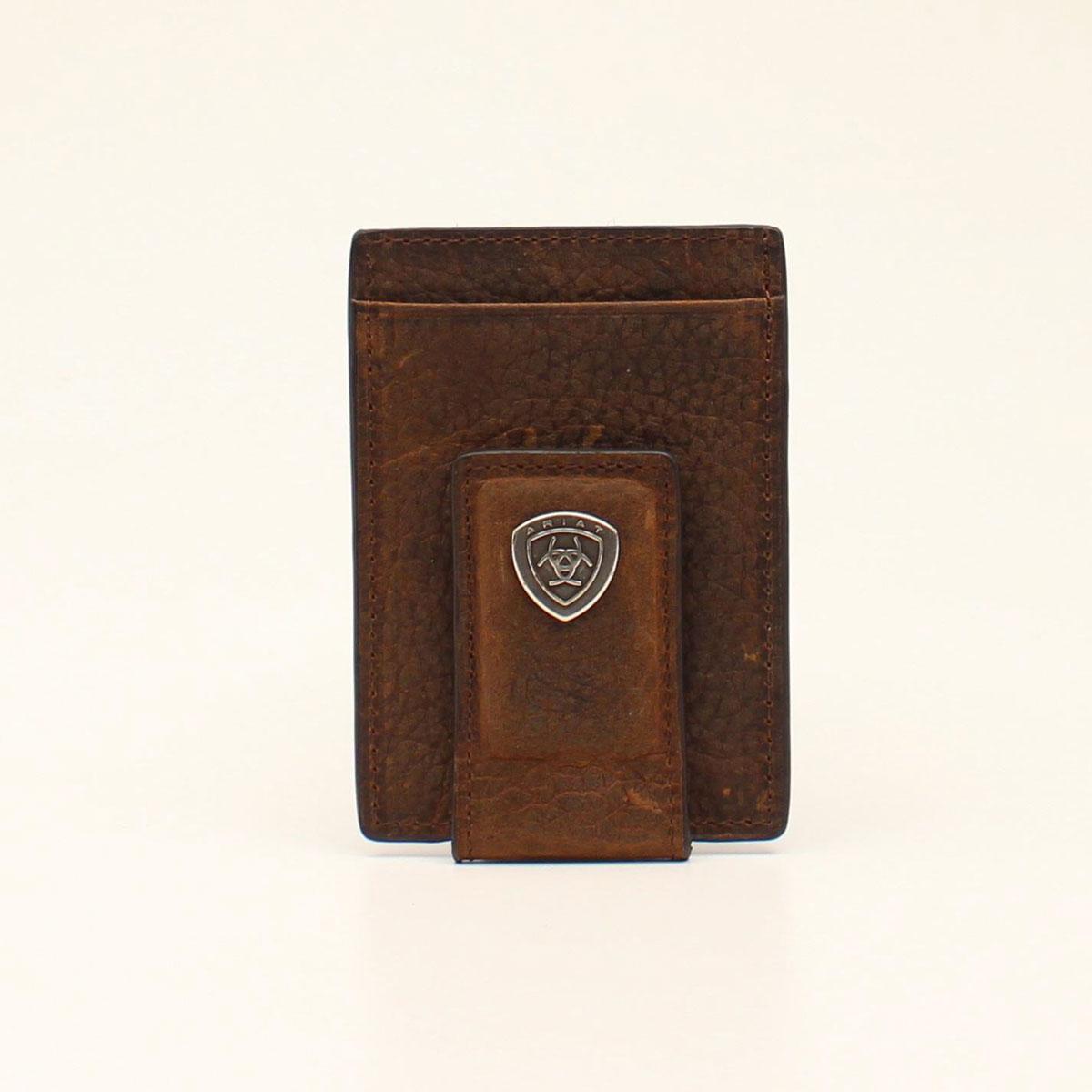 ARIAT CARD CASE MONEY CLIP CNC BR RWDY