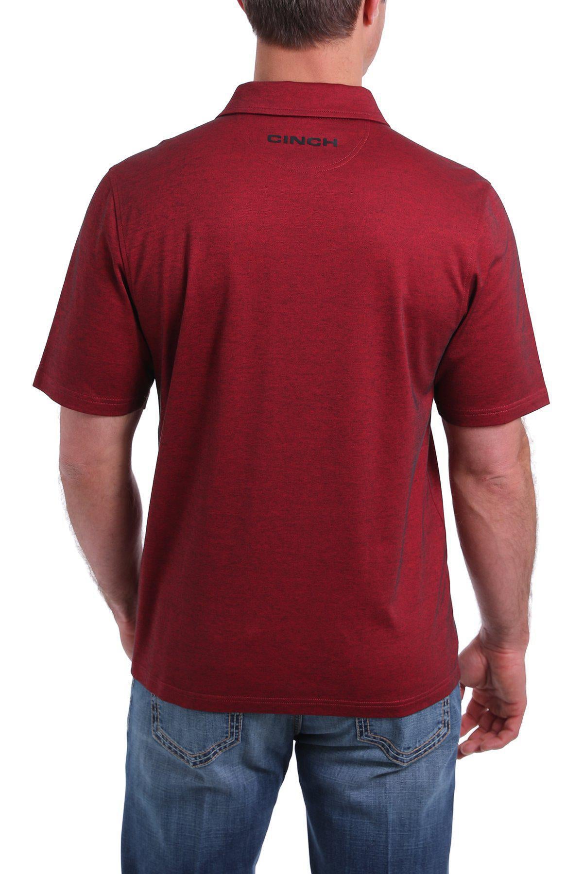 MEN'S CINCH ARENAFLEX POLO - HEATHER RED MTK1865002