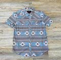 MENS ROCK & ROLL TEK SHORT SLEEVE BLUE SHIRT | BMN3S03377