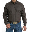 CINCH MENS BROWN DIAMOND PRINT SHIRT - MTW1105655.