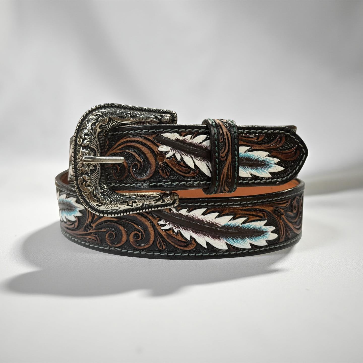 “ TOM “ | MEN WESTERN BELT BROWN