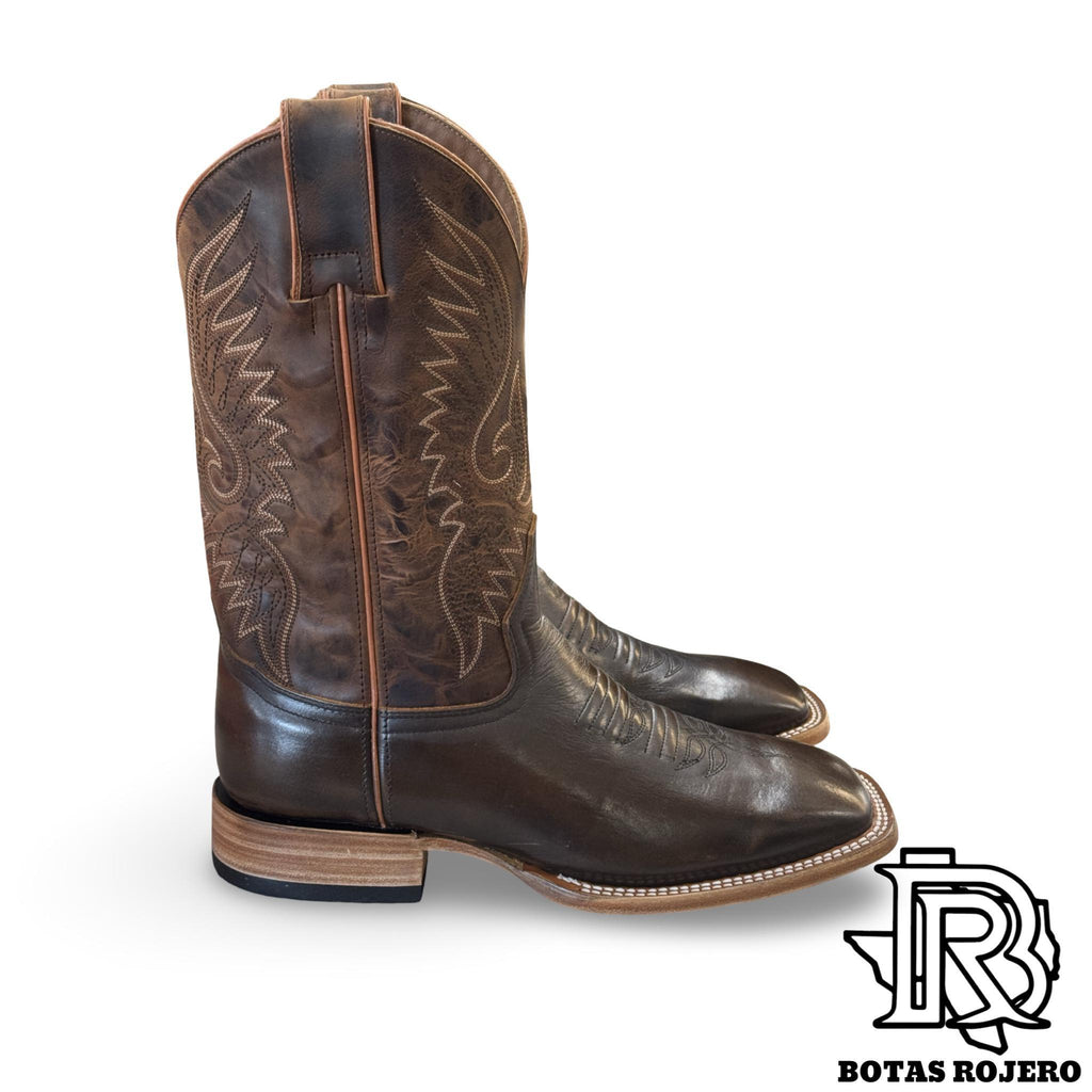 “ BARCELONA TAN “ | CALF LEATHER SOLID SQUARE TOE WESTERN BOOTS
