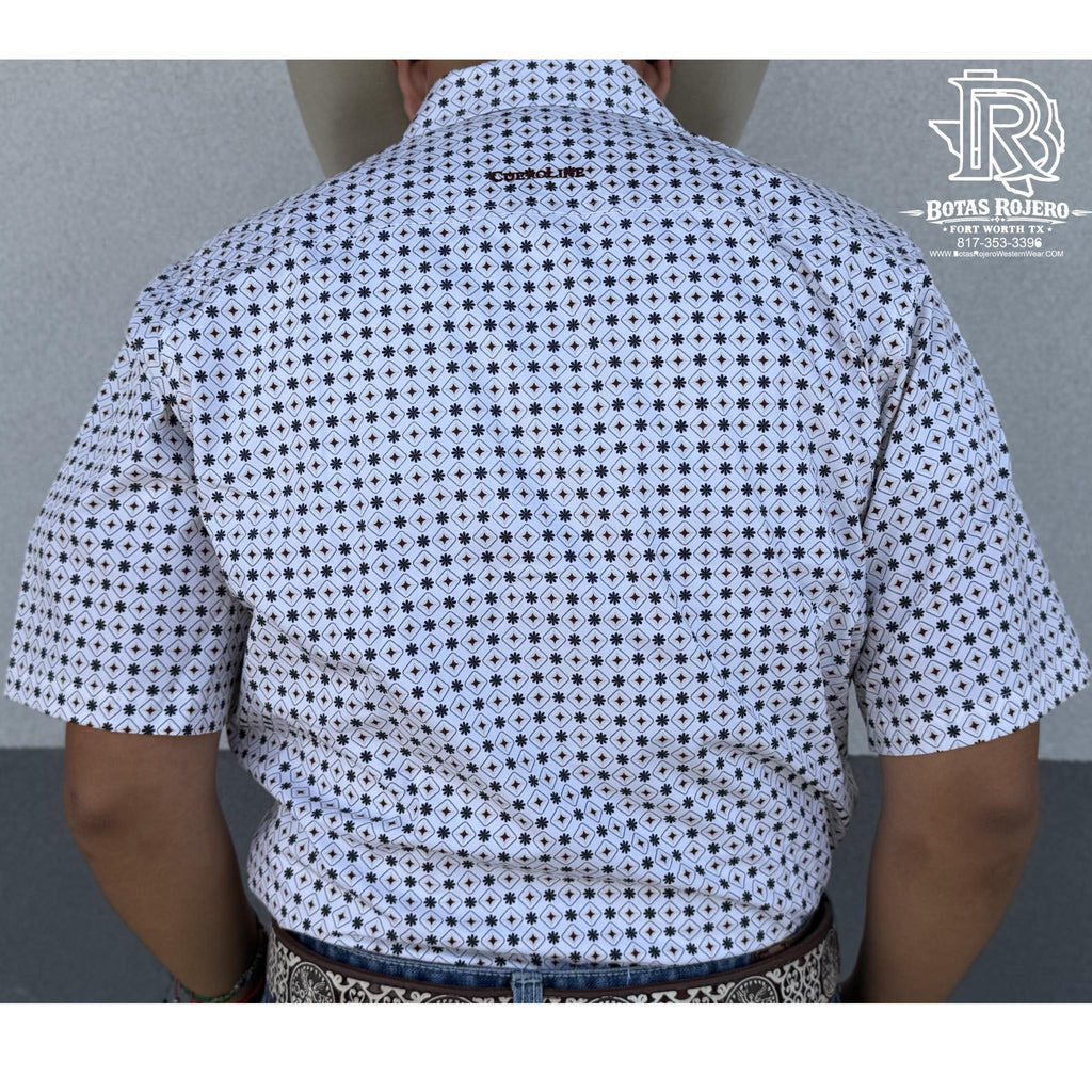 MEN WESTERN SHORT SLEEVE BUTTON DOWN SHIRT CUERO LINE 200 SS