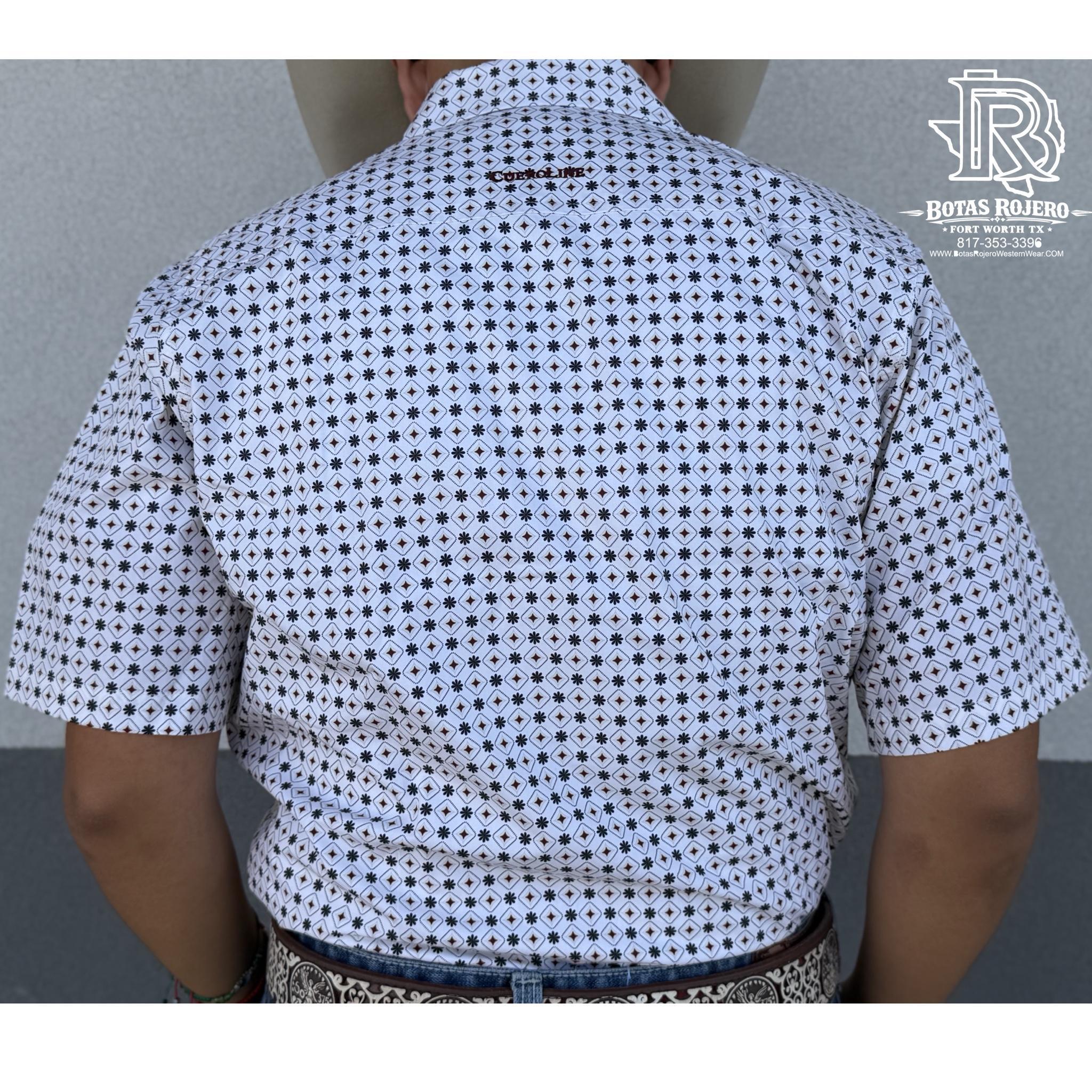 MEN WESTERN SHORT SLEEVE BUTTON DOWN SHIRT CUERO LINE 200 SS